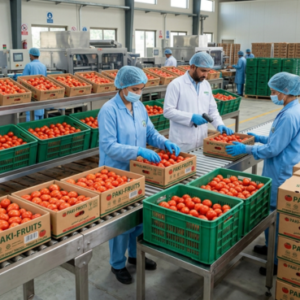 export-quality tomato packaging